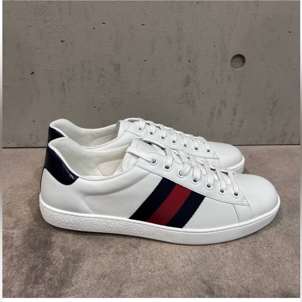 GUCCI ACE LEATHER SNEAKERS